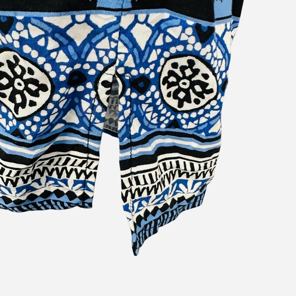 Chico’s blue white black ikat print contemporary artsy dress Size L - Picture 8 of 12